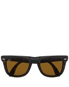 Ray-Ban Wayfarer Folding Classic montura Havana clara lentes marrones 50-22 gafas de sol