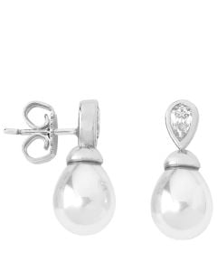 Majorica 12267.01.2.000.010.1 earrings short silver 8x10mm