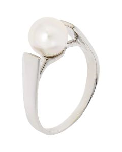 Majorica Nuada 7mm white pearl ring size 15