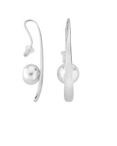 Majorica Fine Colection EarRings Lyra 10mm silver, 10 mm white round pearl