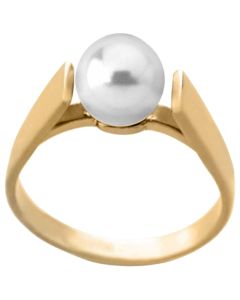 Majorica 00199.01.1.915.700.1 sterling silver and 8mm white pearl ring