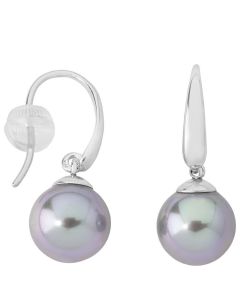 Majorica 11845.03.2.000.010.1 10mm short silver earrings