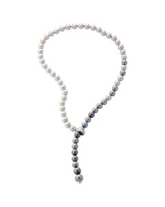 Majorica Stela adjustable short necklace made of sterling silver and pearls
