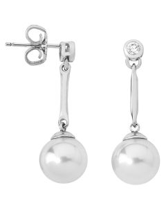 Majorica Fine Colection Earrings Meissa silver, 10 mm white round pearl