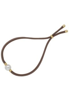 Majorica Sifnos 16715.01.1.B20.000.1 bracelet with 8 mm white pearl taupe bracelet