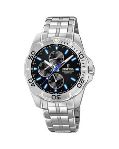Festina Multifunction F20445/6 Black steel strap men's watch