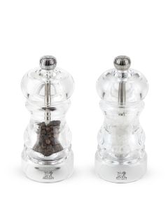 Peugeot Nancy Duo of manual salt and pepper mills 12 cm acrylic