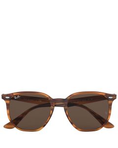 Ray-Ban RB4306 striped red havana frame brown lenses 54-19 sunglasses