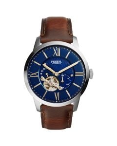 Fossil Townsman ME3110 Blue Brown leather strap men's watch
