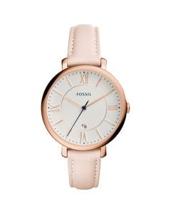 Fossil Jacqeline ES3988 White Rose leather strap women's watch