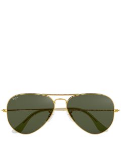 Ray-Ban Aviator Classic montura arista dorada lentes verdes 58-14 gafas de sol