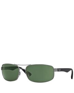 Ray-Ban RB3445 black frame green lenses 61-17 sunglasses