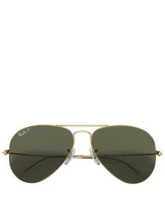 Ray-Ban Aviator Classic Polarized arista montura dorada lentes verdes 58-14 gafas de sol