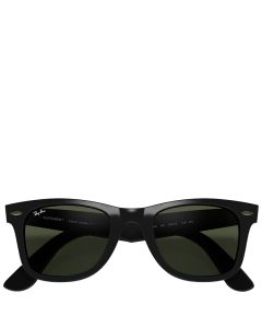 Ray-Ban Wayfarer Ease black frame green lenses 50-22 sunglasses