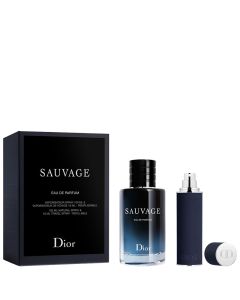 Dior Sauvage Travel set: Eau de Parfum spray 100 ml + mini spray 10 ml