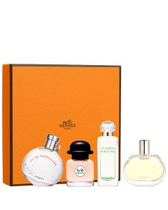 Hermès Miniatures set: Barénia Eau de Parfum 7,5 ml +Twilly d'Hermès Eau de Parfum 7,5 ml + Jardin Sur le Nil Eau de Toilette 7,5 ml + Eau des Merveilles Eau de Toilette 7,5 ml