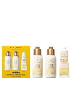 L'Occitane Soft Touch Body Trio Minis set: Lumière d'Hiver shower cream 75 ml + body lotion 75 ml + hand cream 30 ml