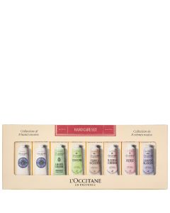 L'Occitane Hand Care creams set: 2x Karite 30 ml + Rose 30 ml + Fleurs de Cerisier 30 ml + Lavande Blanche 30 ml + Néroli Orchidee 30 ml + Amande Sublime 30 ml + Verveine 30 ml