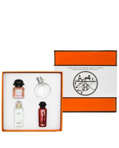 Hermès Miniatures set: Twilly d'Hermès Eau de Parfum 7,5 ml / Jardin Sur le Nil Eau de Toilette 7,5 ml / Eau des Merveilles Eau de Toilette 7,5 ml / Eau de Rhubarbe Écarlate 7,5 ml