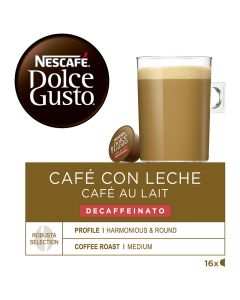 Nescafé Decaffeinated coffee capsules with milk Nescafé Dolce Gusto system 16 units