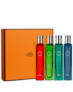Hermès Colognes set: Eau de Basilic Pourpre 15ml + Eau de Rhubarbe Écarlate 15 ml + Eau d'Orange Verte 15 ml + Eau de Citron Noir 15 ml