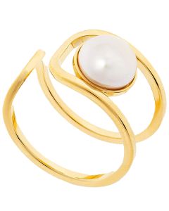 Majorica Atenea open ring with pearl