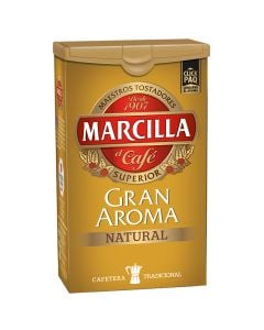 Natural roast Ground Coffee Marcilla great aroma 250 g package