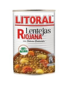 Rioja-style Lentils Litoral 425 g tin