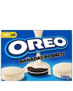 Oreo Galletas bañadas en chocolate blanco caja 246 g