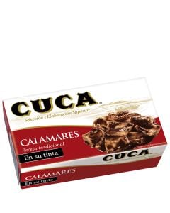 Pieces of squid in ink sauce Cuca 115 g tin
