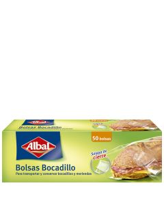 Sandwich bags with closure flaps Albal 50 bags