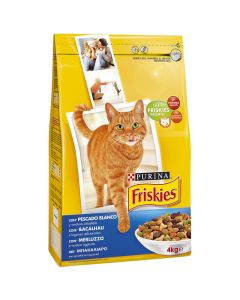 Cat food Friskies adult white fish and vegetables 4 kg bag