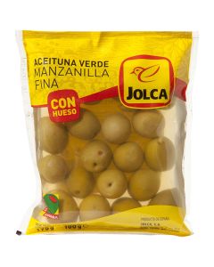 Manzanilla olives with stone Jolca 100 g bag