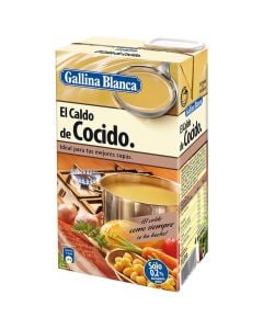 Homemade style broth Gallina Blanca 100% natural gluten free 1 l brik