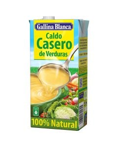 Homemade vegetable broth Gallina Blanca 100% natural 1 l brik