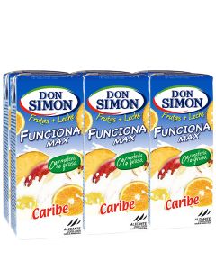 Juice and milk beverage Don Simón Funciona Max Caribe brik 6x20 cl
