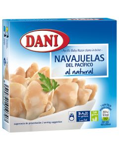 Chilean Razor shells in brine Dani 63 g tin