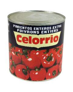 Whole red peppers Celorrio extra 1,65 kg tin