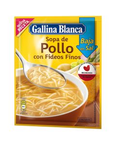 Chicken soup with thin pasta Gallina Blanca low fat and salt 35 g packet