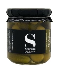 Gordal olives stuffed with pickle "Riojanitos" Conservas Serrano 400 g jar