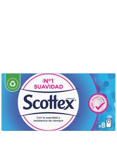 Scottex Pañuelos 3 capas 8 paquetes