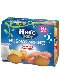 Jar of chicken with vegetables Hero Baby goodnight 2x190 g