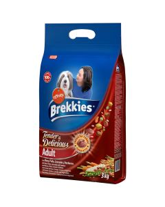 Dog food Brekkies tender & delicious beef dog 3 kg