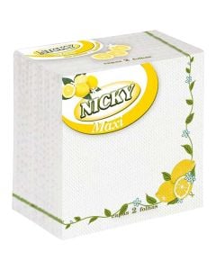 Paper napkins Nicky lemon decoration 33x33 cm 65 units