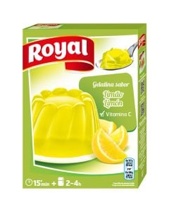Lemon flavour gelatin Royal 114 g box
