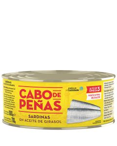 Cabo de Peñas Sardines in sunflower oil 700 g tin
