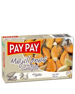 Mussels from the Rias Gallegas with garlic Pay-Pay 70 g tin