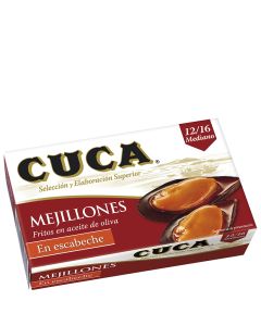 Mussels in pickled sauce Cuca 12/16 pieces 69 g tin