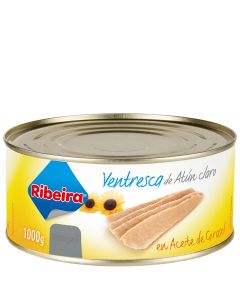 Ribeira Tuna belly in sunflower oil 650 g tin
