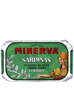 Minerva Sardines in organic olive oil 120 g tin